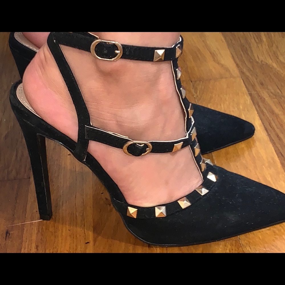 Strappy Studded Heels